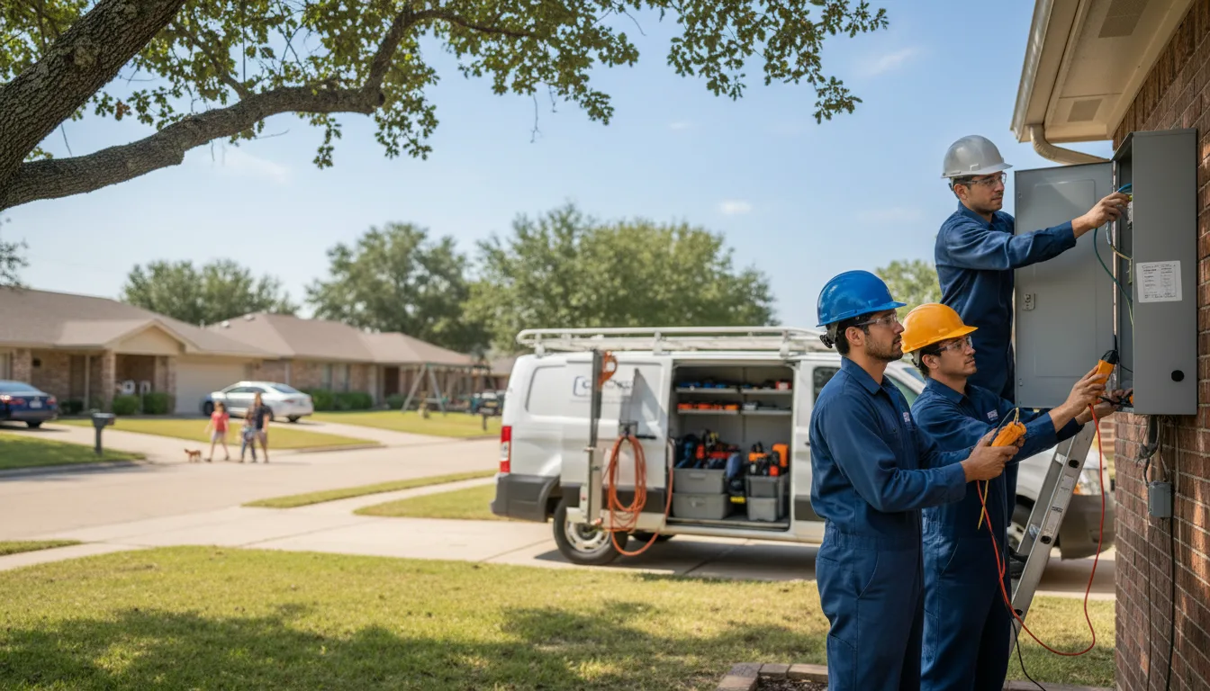 Certified electrician providing emergency electrical services in Minden, TX